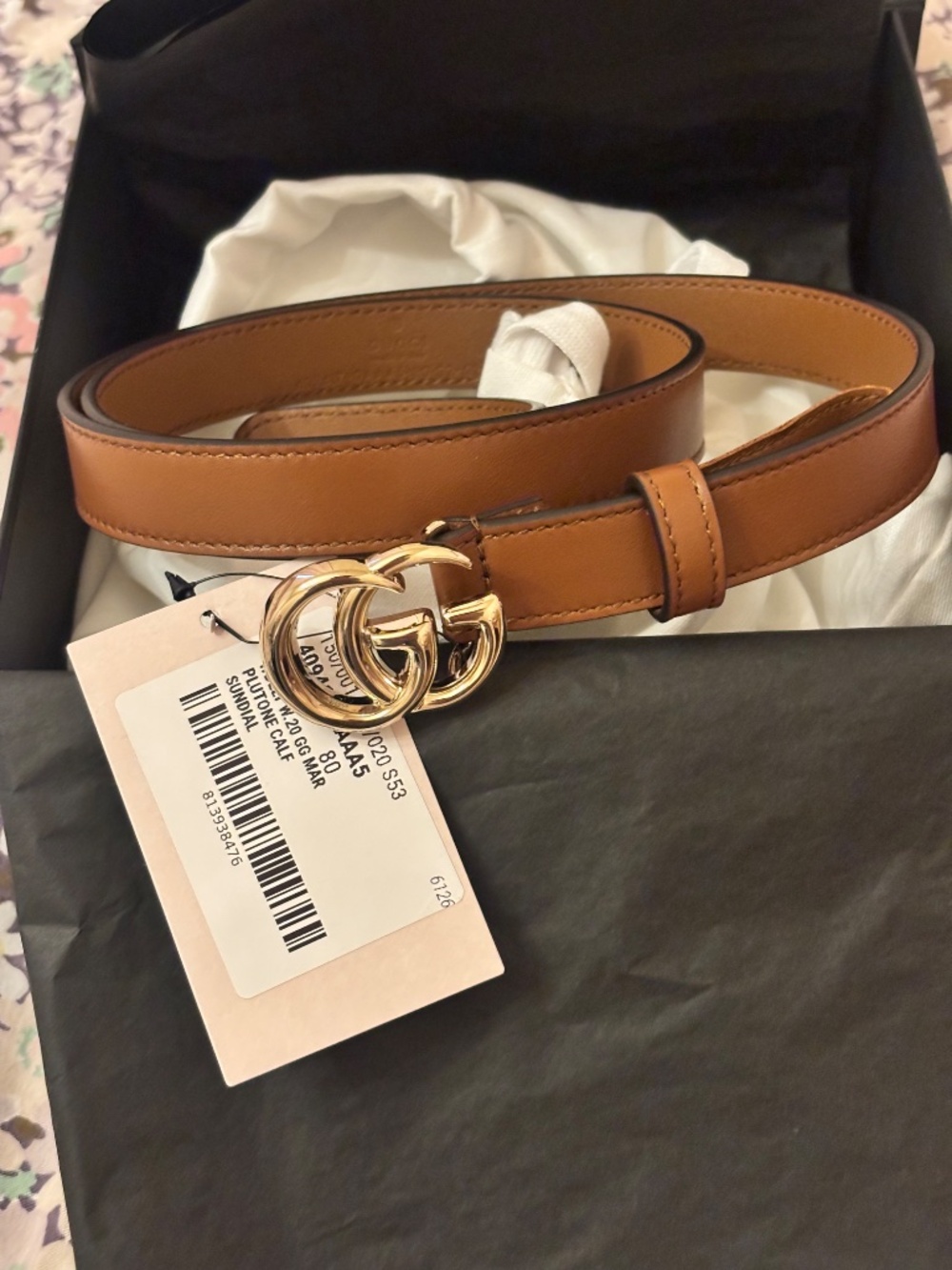 Gucci belt- brand new marking thin belt- $340 OBO size 80 - Picture 3 of 3